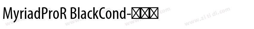 MyriadProR BlackCond字体转换